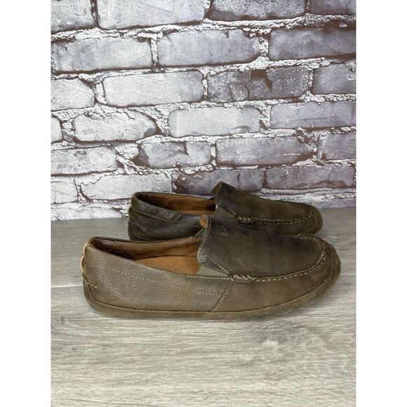 Olukai Akepa Moc Brown Leather Boat Slip On Moccasin Loafer Shoes Men 9M US/42EU - Picture 3 of 16